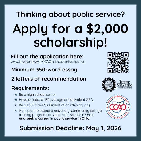 County Commissioners Association of Ohio Scholarship Deadline
